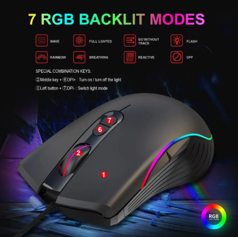 Glow Tech Gaming Mouse for Gamers